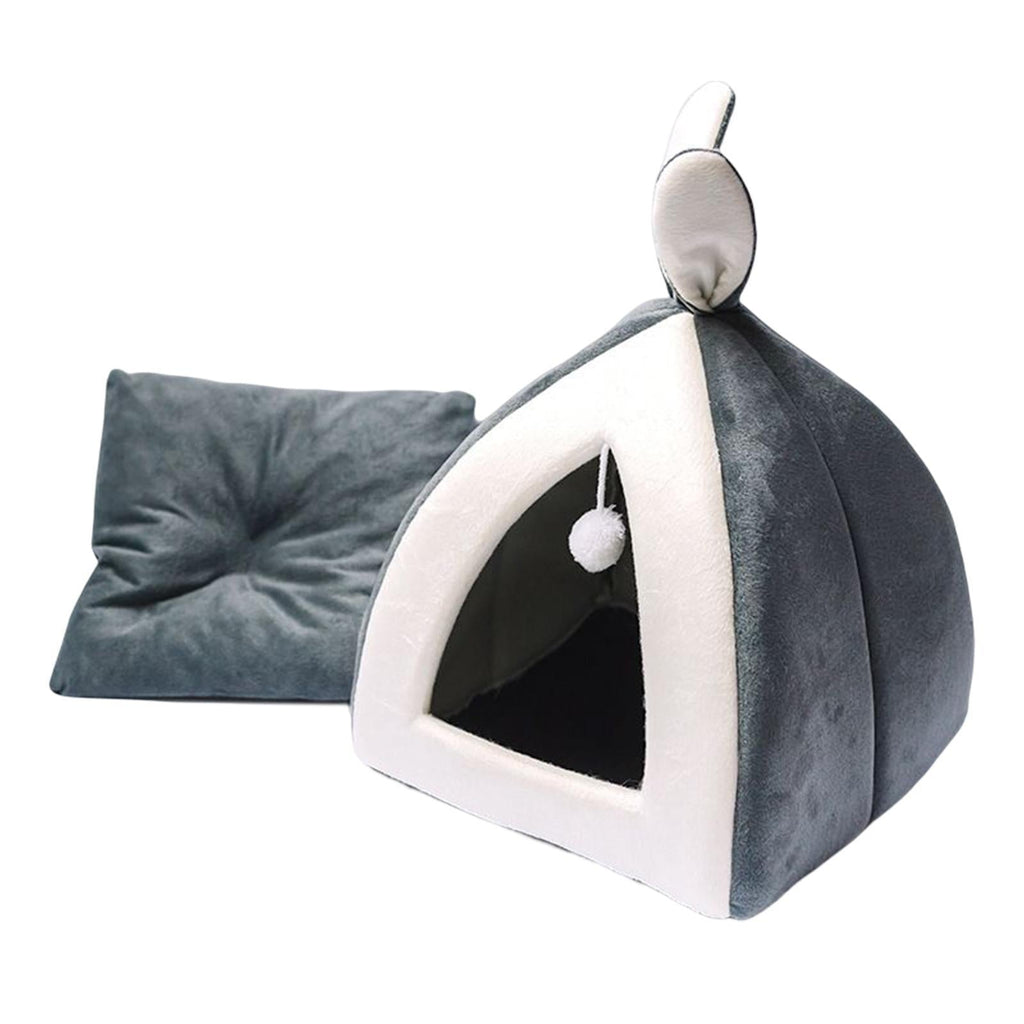 Covered Cat Bed Indoor Warm – Cozy Cat Cave | Snowy